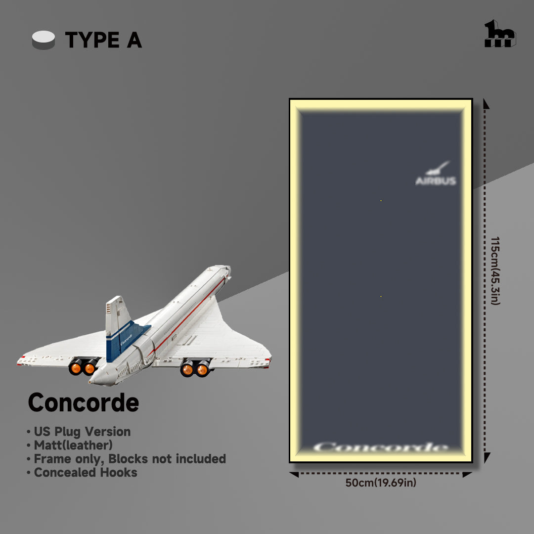 Wall Display Frames for LEGO® ICONS Concorde