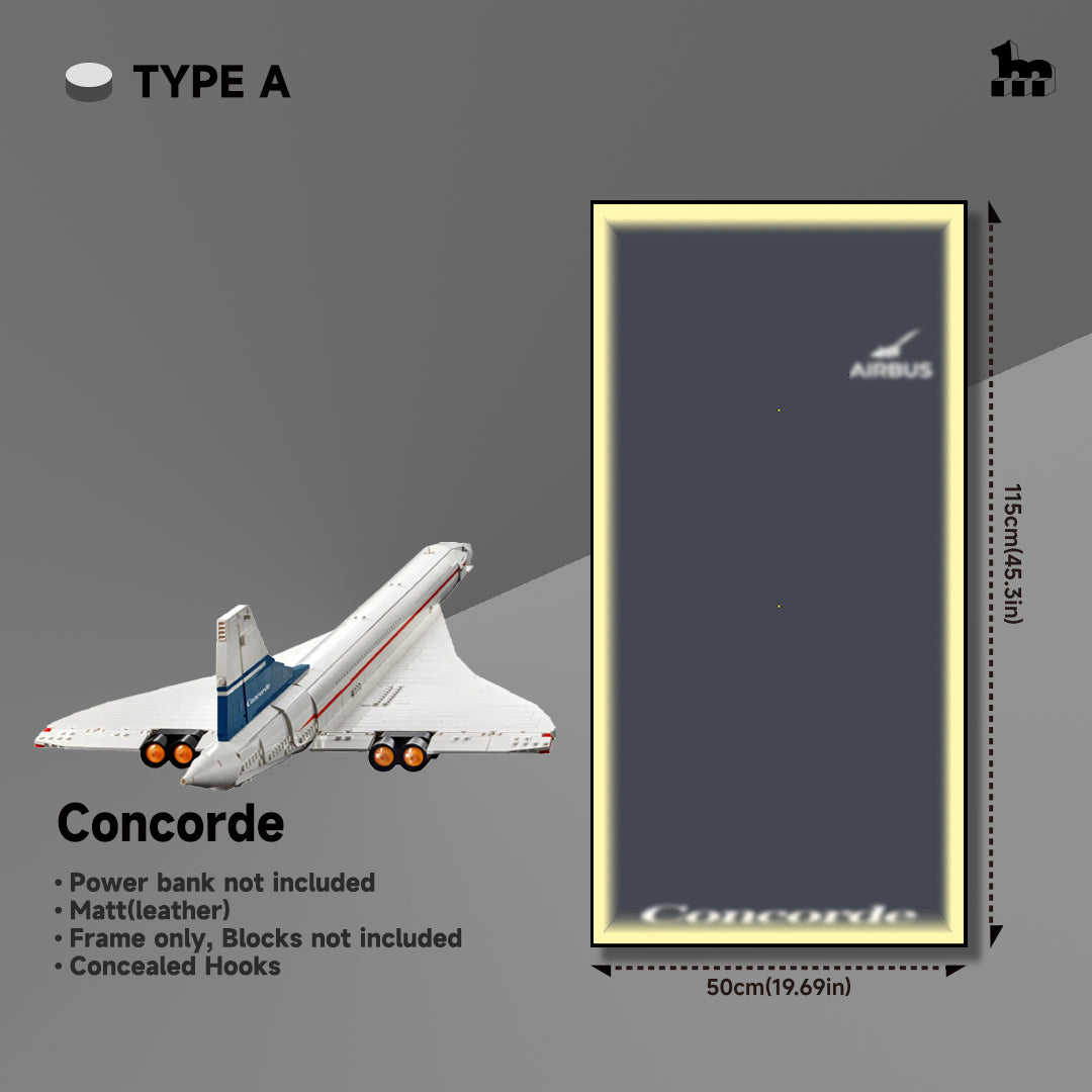 Wall Display Frames for LEGO® ICONS Concorde