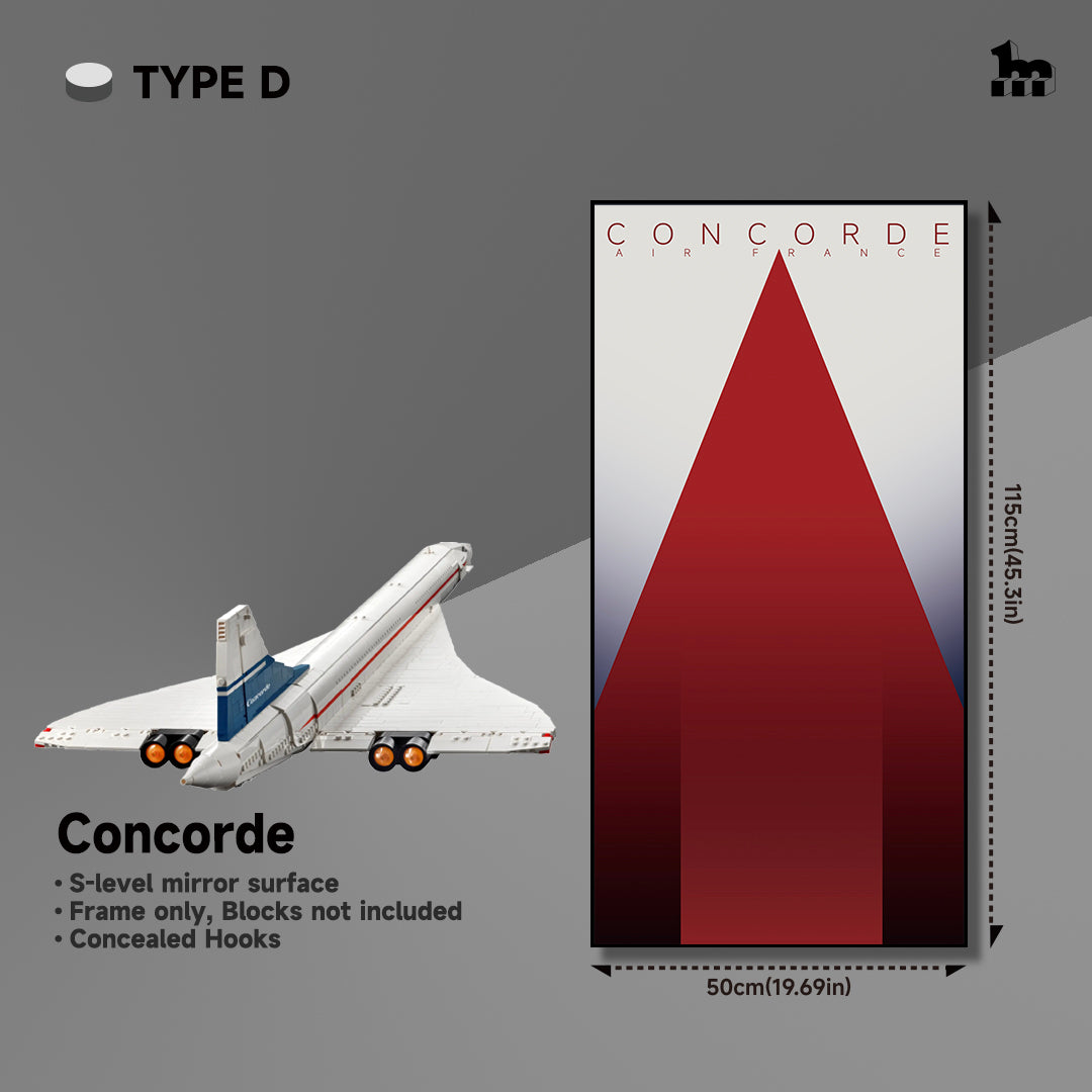 Wall Display Frames for LEGO® ICONS Concorde
