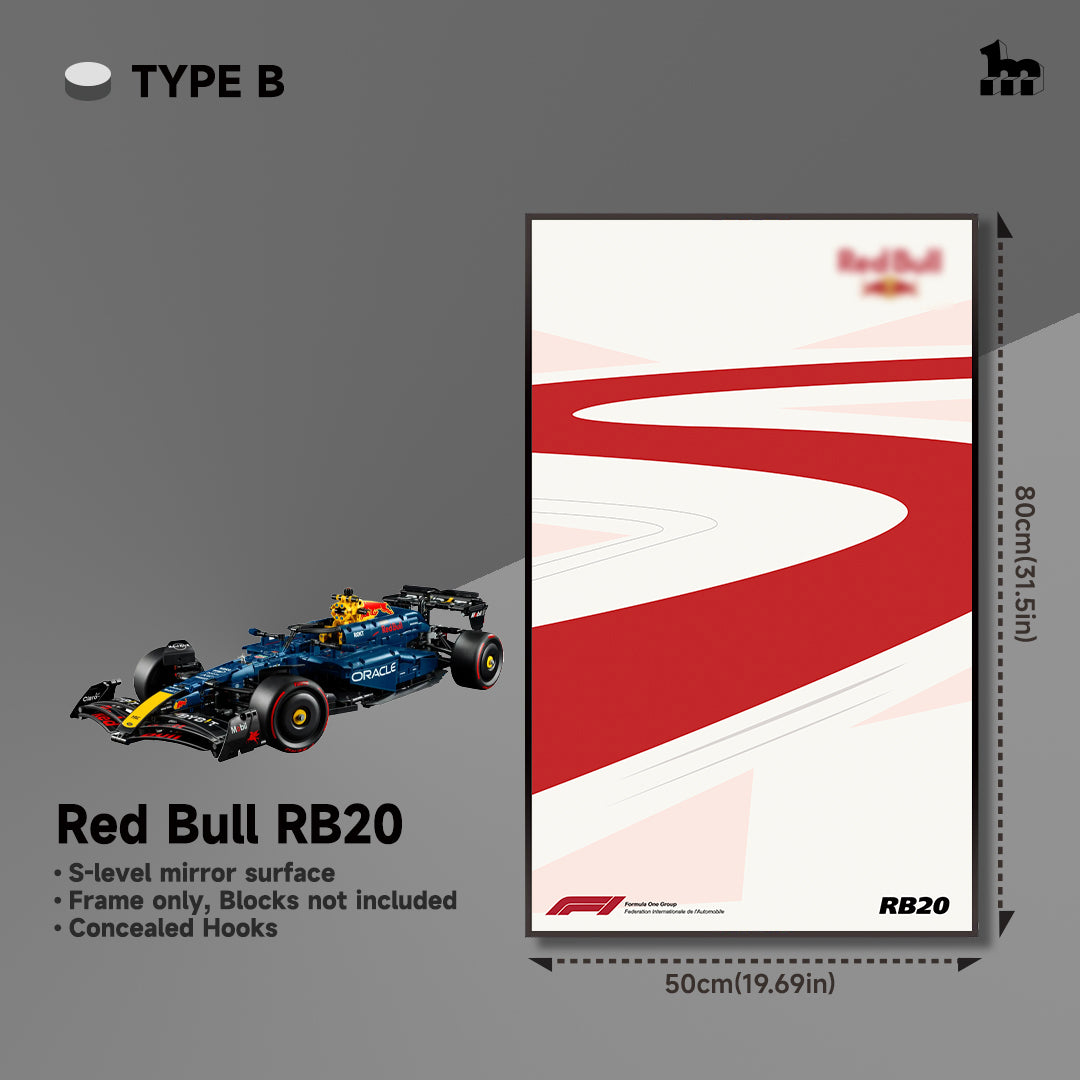 Car Display Frame For LEGO® TECHNIC™ Oracle Red Bull Racing RB20 F1 Car 42206