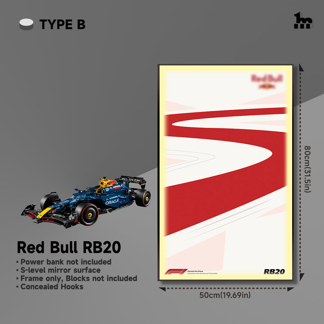 Car Display Frame For LEGO® TECHNIC™ Oracle Red Bull Racing RB20 F1 Car 42206