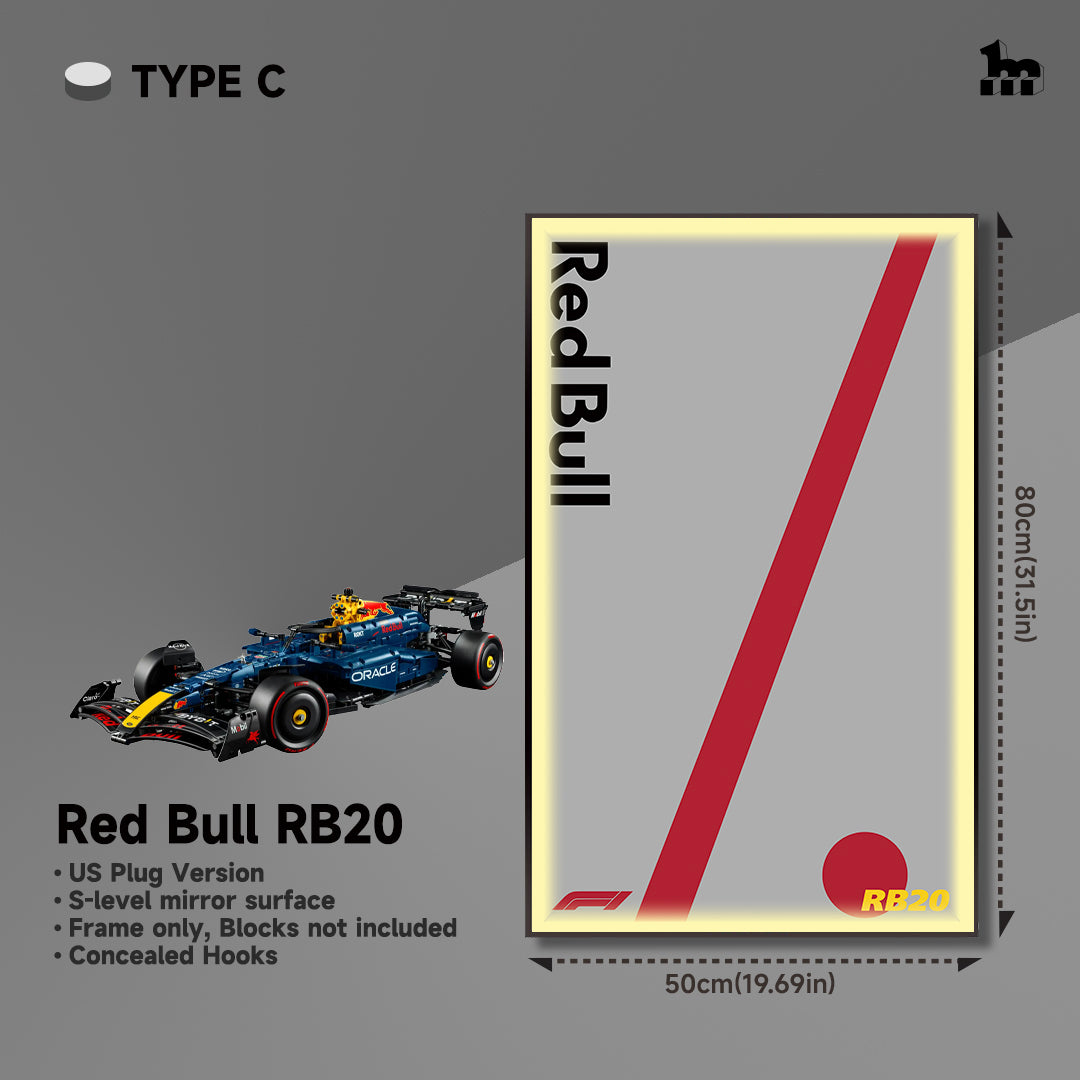 Car Display Frame For LEGO® TECHNIC™ Oracle Red Bull Racing RB20 F1 Car 42206