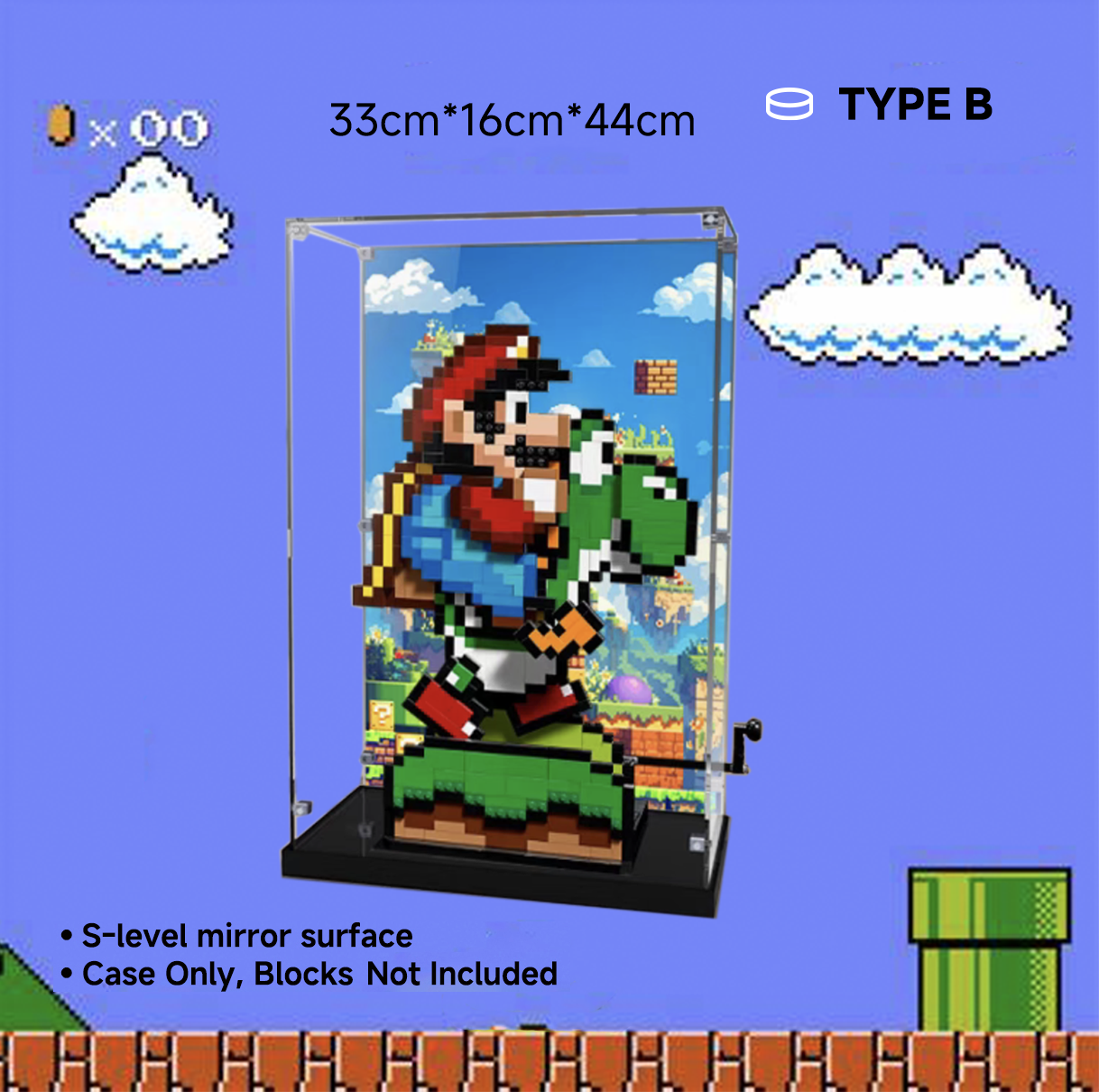 Display case for LEGO® Mario and Yoshi 71438